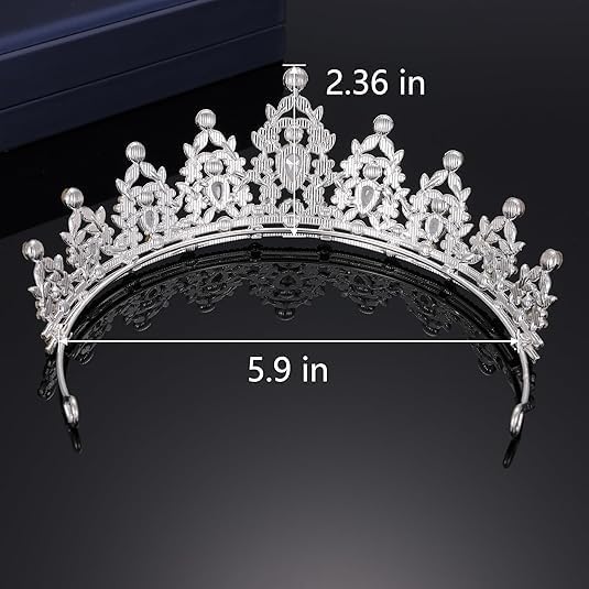 Kamirola - Queen Crown and Tiaras Princess Crown for Women Crystal Headbands for Bridal, Princess for Wedding and Party - Image 6