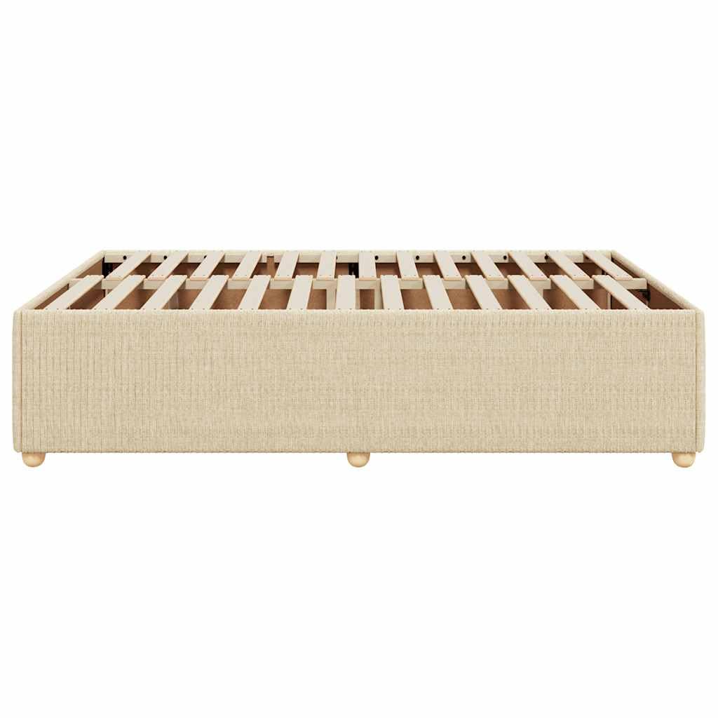 Tessuto imbottito Design elegante Giroletto con doghe 160x200 cm Crema