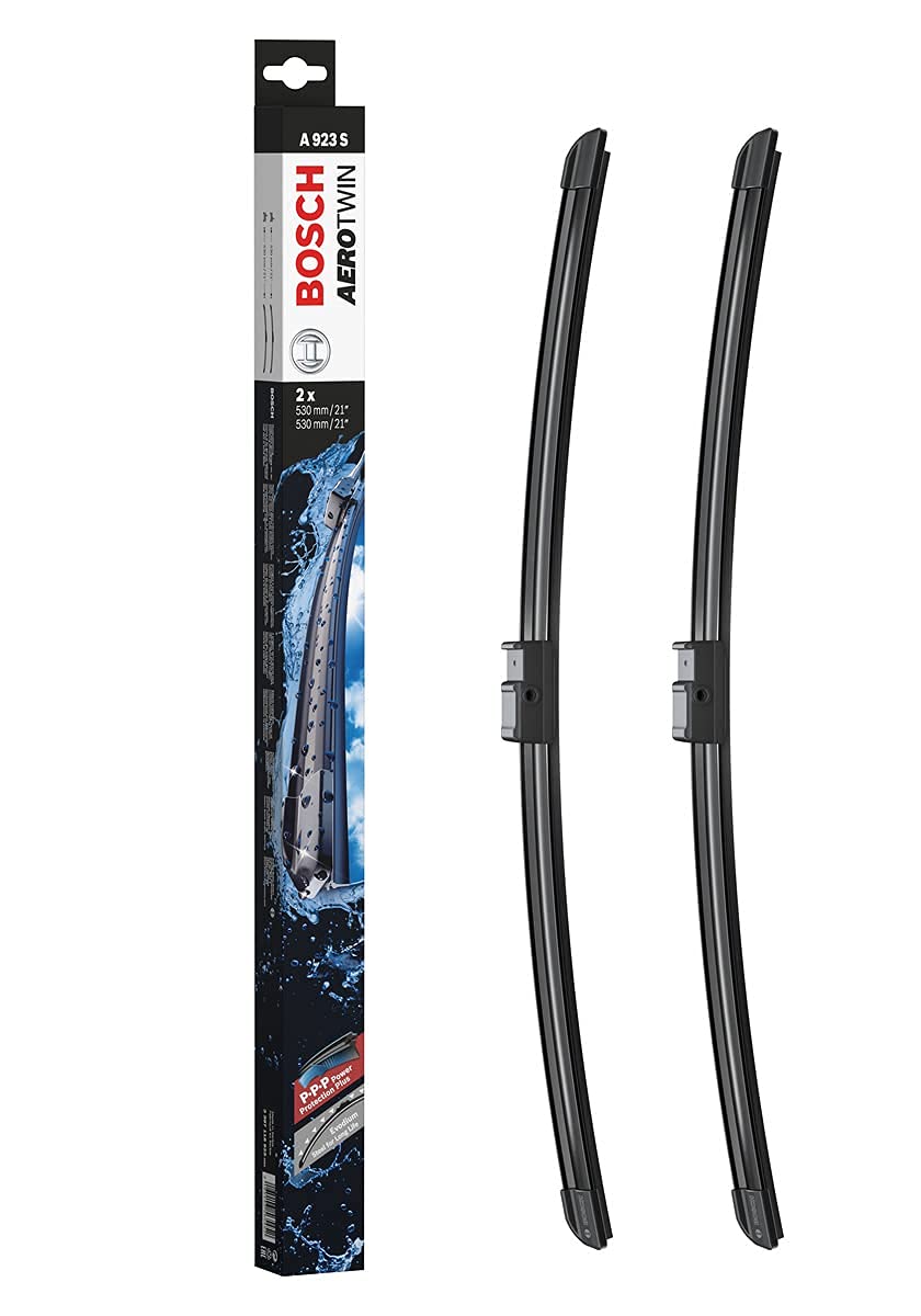 Bosch Wiper Blade Aerotwin A923S, Length: 530mm/530mm − Set of Front Wiper Blades - Only for Left-Hand Drive (EU)