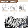 AIWARGOD Tricycle Rear Basket, Folding Large Adult Trike Cargo Baskets with 50L Capacity, Waterproof Rear Metal Baskets with Trike Basket Liner for 20 24 26 Inch Electric Tricycles, White #3