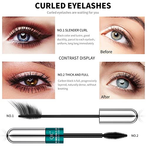 5X Longer Voluminous Eyelashes, 2 In 1 Vibely Mascara & Eyebrow Pencil & Eyeliner & Eyebrow Soap Kit & 10Pcs Eyebrow Trimming Blades, Waterproof No Clumping (5 Set) #TOP1