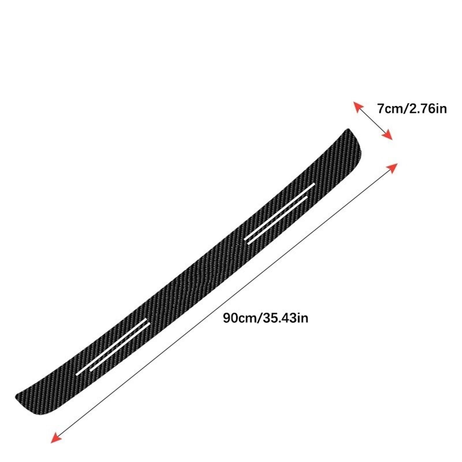 Tira Protectora de Parachoques Protector de Fibra Carbono Cuero para Placa protección Maletero Coche Pegatinas para Parachoques Trasero para Kia para Sorento