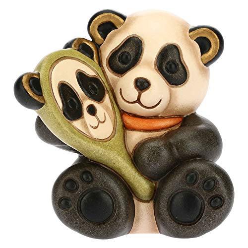 CATEGORIA - Living, Icone THUN - Panda Gemini - Linea Oroscopo - Formato Piccolo - Ceramica - 7,5x7,5x7,5 h cm