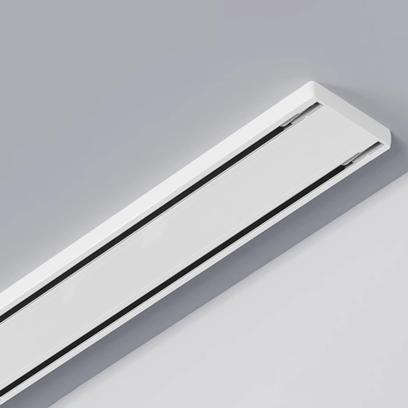 Tringle de plafond pour rideaux et voilages – Système de rail à rideaux pour portes coulissantes – Système de rail à rideaux (7,5 m / 24.6ft) – Blanc
