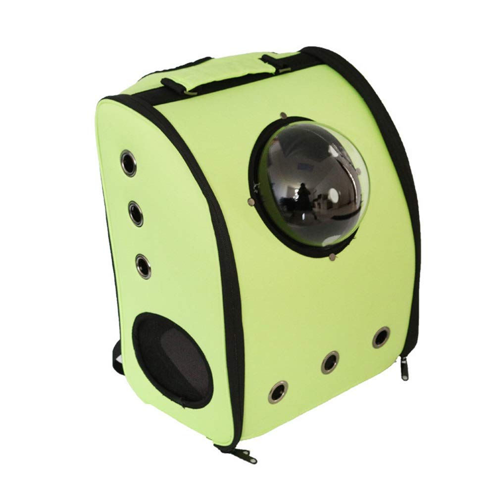 Sac à dos pour chat capsule spatiale vert sac respirant de transport animaux