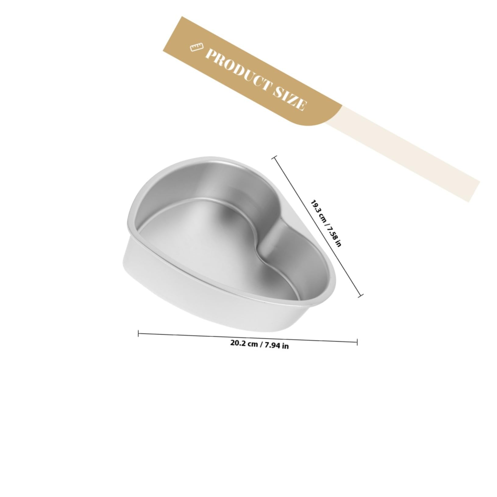 SOLUSTRE Molde para Pastel de Corazón 20 Cm Aleación de Aluminio Antiadherente Conductividad Térmica Rápida para Repostería DIY Tartas, Queso y Mousse, Uso Doméstico, Molde Desmontable