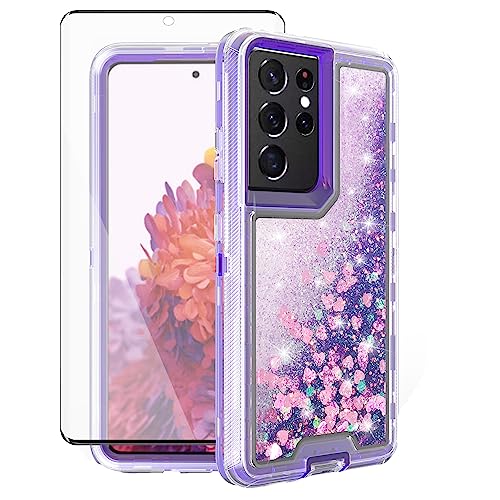 Protection S21 Ultra 5G transparente pailletée coque silicone souple antichoc