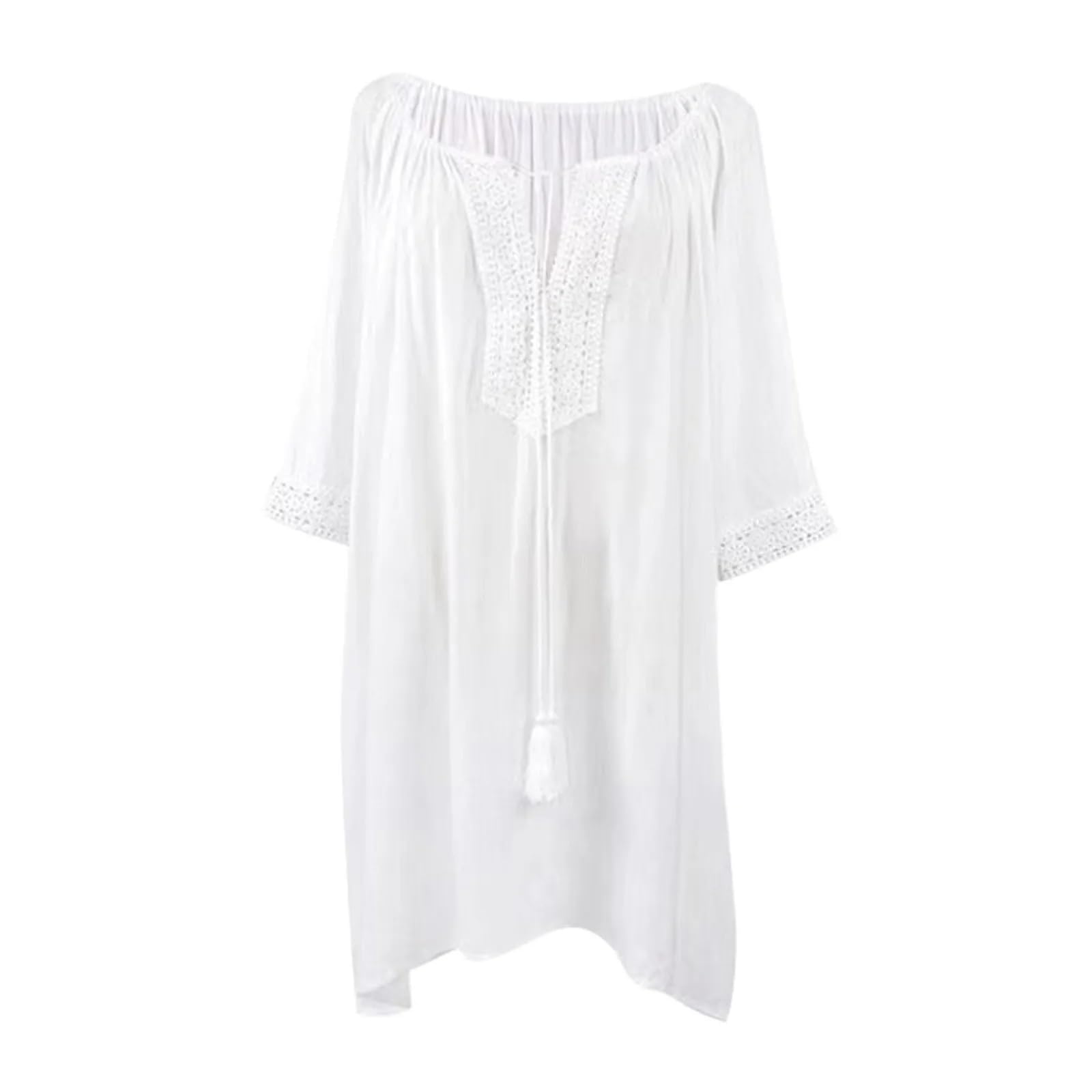 Couvre-Bikinic Robe de Plage Bikini Cache-Maillot for Femme, Tunique de Plage Ample et Sexy Style bohème, idéale for Les Vacances d'été et la Protection Solaire(Black)