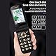 ASHATA Entsperrtes Senior Klapphandy, Dual SIM Steckplätze, 2G Handy, 2,8 Zoll Bildschirm, Großes Tastenhandy, 4800 MAh, 2G GSM Telefon mit UKW Radio, Kamera, für Senioren (Gold)