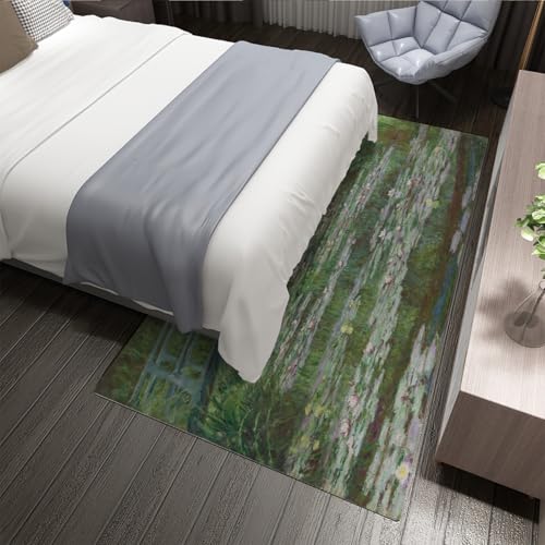 Tapis Monet Nymphéas 160x200 lavable et antidérapant pour salon chic - 5