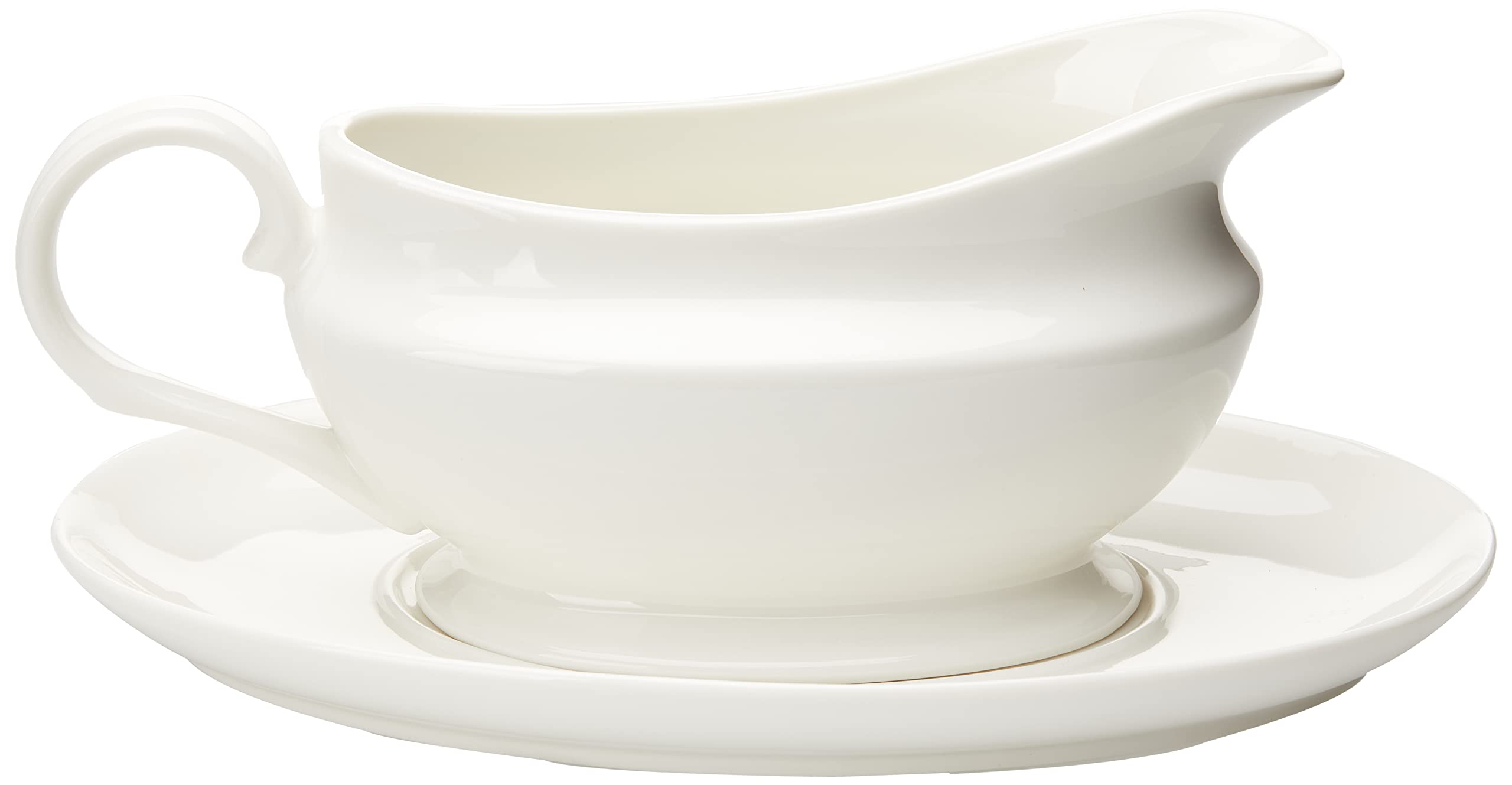 Maxwell & Williams White Basics Gravy Boat & Saucer 550ml P0424