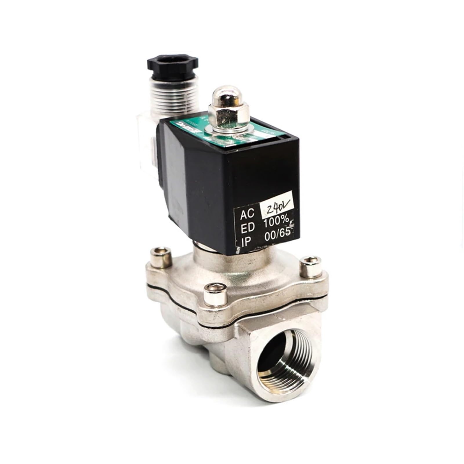 Elektryczny zawór elektromagnetyczny 1/2 12 V ze stali nierdzewnej do wody gazowej powietrza NPT BSP