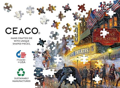 Ceaco 2415-22 Thomas Kinkade - Dc Comics - Justice League - Batman, Superman, And Wonder Woman: The Trinity - 500 Piece Jigsaw Puzzle thumb #4