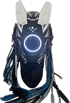 PHENOMENON パンクスタイル ブルーレザー マスク*希少* PHENOMENON パンクスタイル ブルーレザー マスク*希少