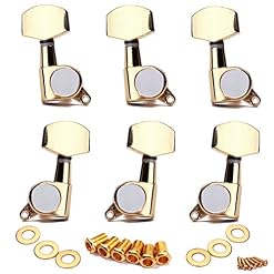 Healifty 6 pcs 3L 3R dorure classique d’accordage de guitare verrouillage des touches Tuner Mécaniques avec des Embouts filetée Vis Finition chrome pour guitare électrique - Les Beatles, Paul McCartney, John Lennon, RIngo Starr, George Harrison Healifty 6 pcs 3L 3R dorure classique d'accordage de guitare verrouillage des touches Tuner Mécaniques avec des Embouts filetée Vis Finition chrome pour guitare électrique – Image 2