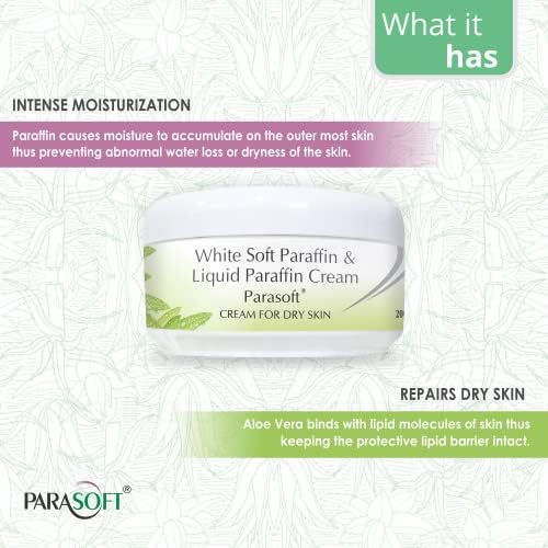 Image of Parasoft Moisturizing Cream with Aloe Vera - 200g (Pack of 8) | Deep Hydration Intense Moisturizer for Dry & Dehydrated Skin, Non-Greasy, All-Season Daily Skincare, Dermatologist Tested, Paraben-Free