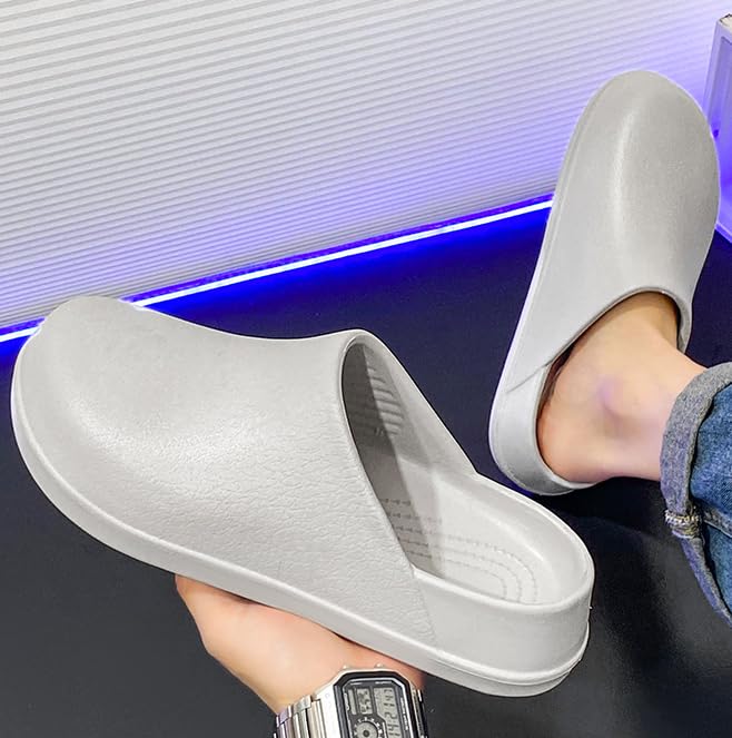 JXpxbao Clogs Herren Pantoletten Sommer Gartenschuhe Leichte Medizinische Arbeitsschuhe kochschuhe rutschfest Gummi Gartenclogs Elegant Sanitär Hausschuhe Leichte Eva Slipper