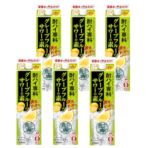 合同酒精 酎ハイ専科グレープフルーツサワーの素 1800ml×6