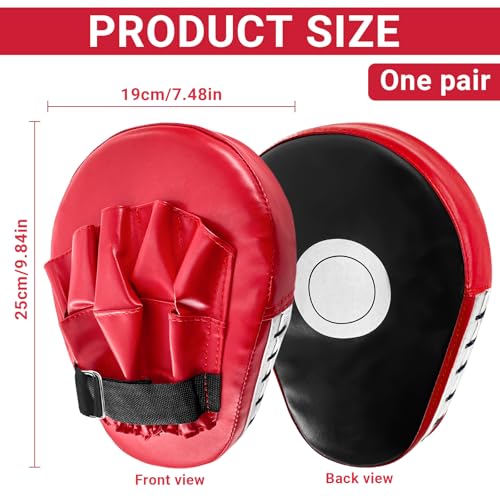 xiaoxiaozhijia 1 Paar Pratzen Boxen,Bratzen Hand,Handpratzen Boxen,Zubehör, das für das Training von Kampfsportarten wie Taekwondo, Muay Thai und Karate geeignet ist (Rot)