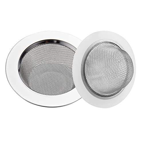 SUQ 2pcs Passoires pour Évier De Cuisine en Acier Inoxydable, Filtre à Évier, Filtre De Vidange pour Cuisine Et Salle De Bain, Drains d’Evier Protecteurs d'Évacuation, Filtre Lavabo, 7.8 cm Cover