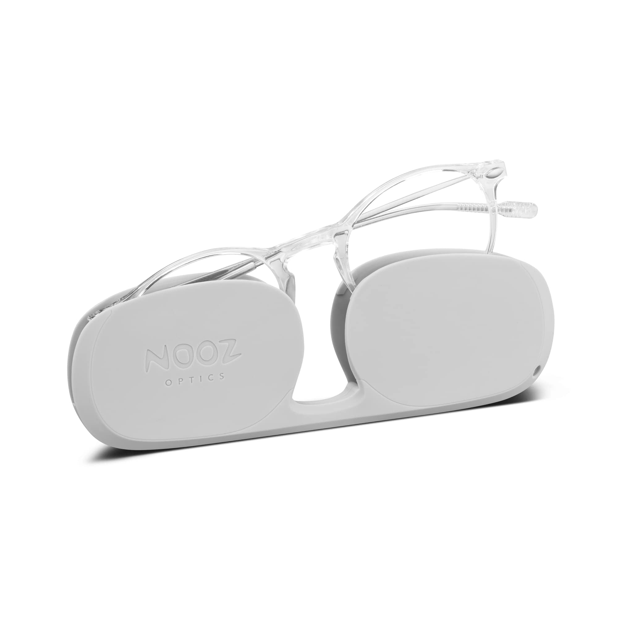Nooz Gafas de lectura - Color Crystal Corrección +2.50 - Forma Redonda - Gafas Lupas para Hombres y Mujeres - Modelo Cruz Colección Essential