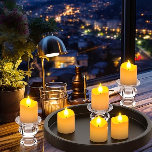 Image of Yme Remote Control Votive Candles, Rechargeable Tea Lights with Timer