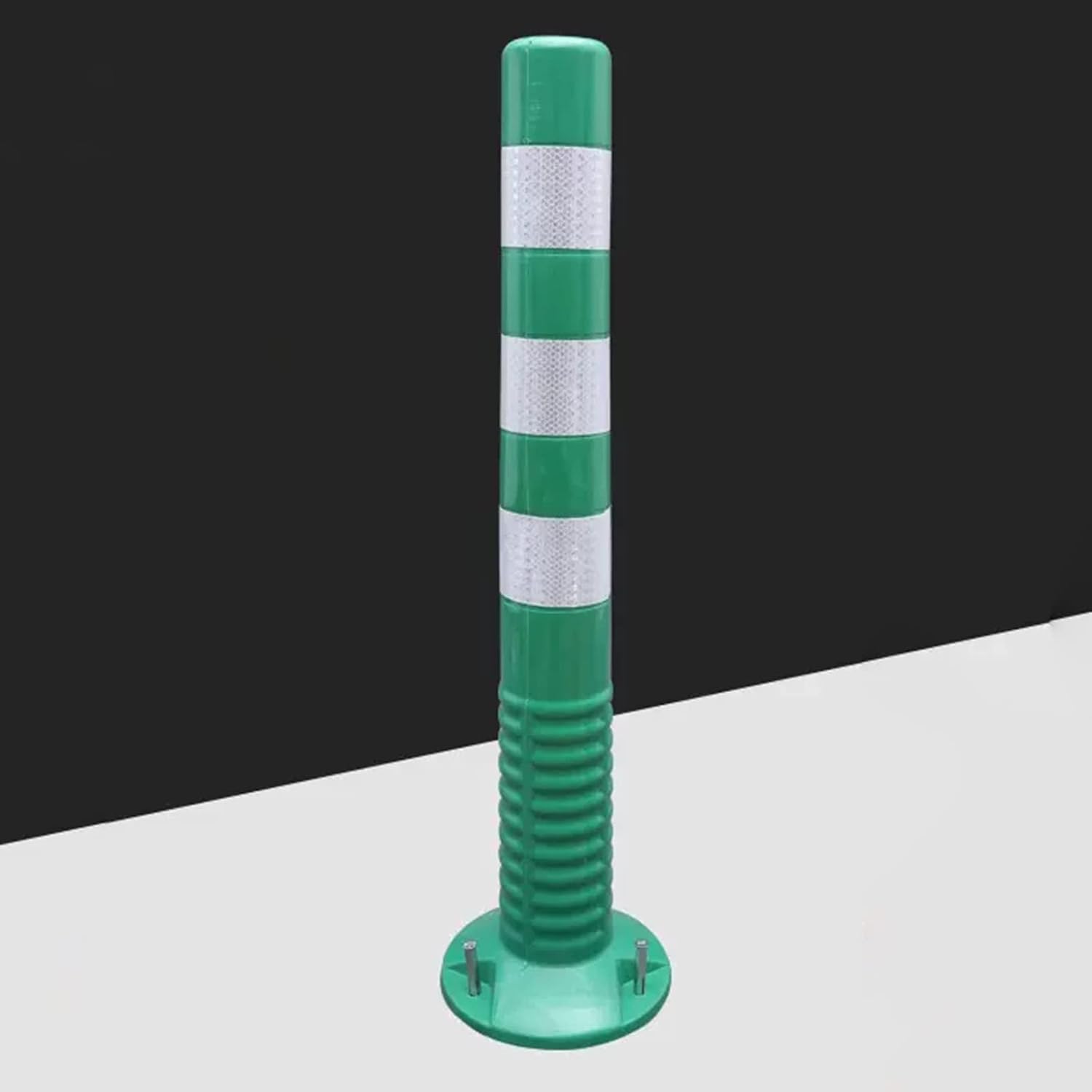 Traffic Cone Safety Barrier Delineator Post Cone 30" Inch Parking Cones Large for Driving,1 3 5 7 9 Pack Traffic Safety Delineators,Flexible Reflective Construction Cones(Green,1 Pack)
