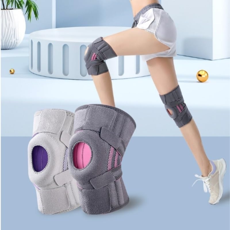 Exercise, protection Sports Knee Pads for Men Meniscus Straps Protective Gear Climbing Women Ball Silicone Knee Pads for Fitness, cycling, running, playing football(Deekgray)