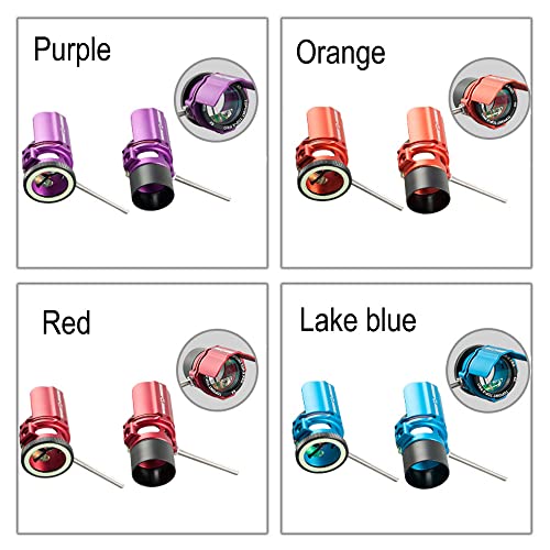 Sharrow Archery Bow Sight Compound Bow Scope Sight Single Pin 2X 4X 6X 8X Lens Optical Fiber Sight Hunting Accessory With Sunshade (8X, Blue) #TOP4