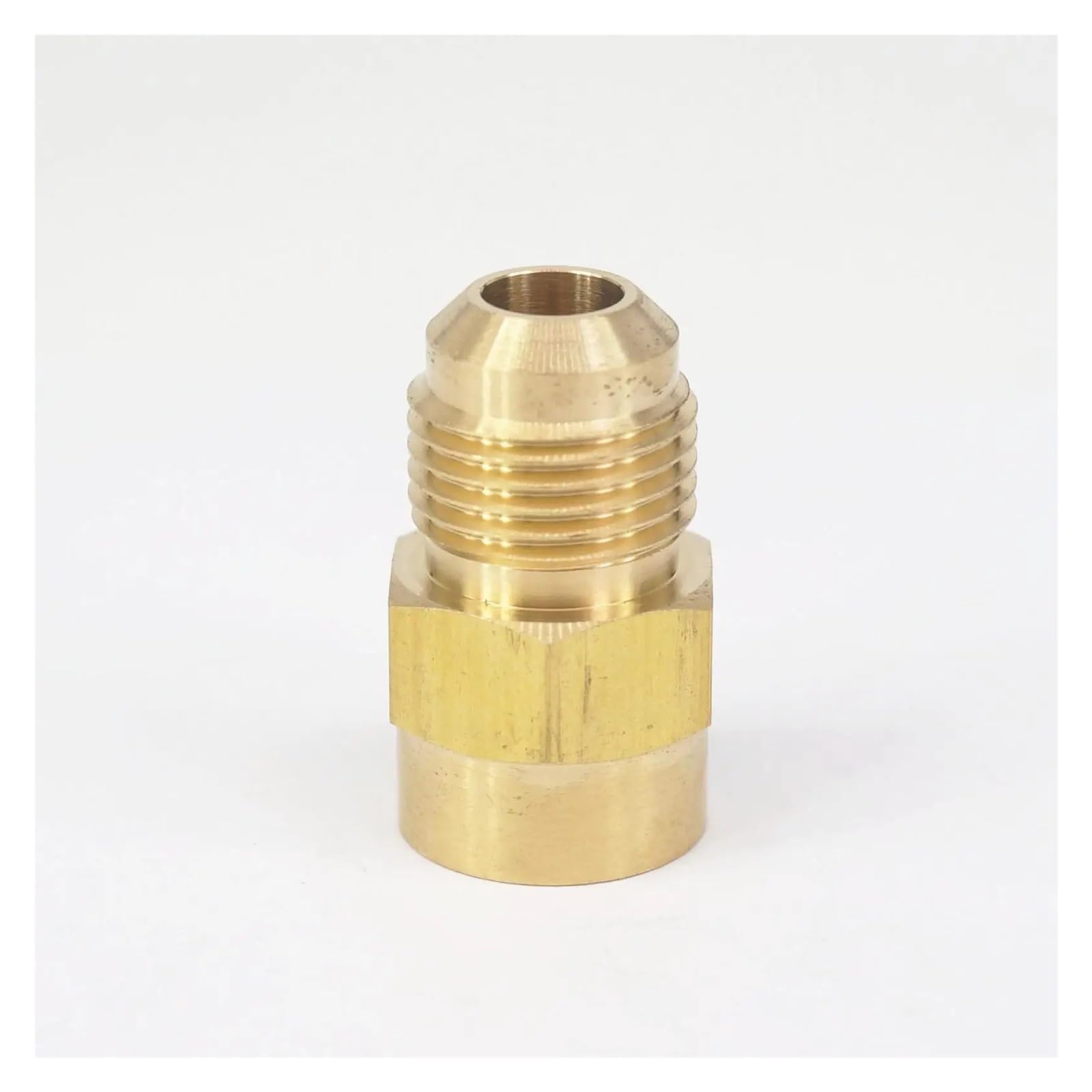 AARTERZZA SAE Thread 5/8"-18 UNF Fit Tube OD 3/8" - 1/4" NPT Female Brass SAE 45 Degree Pipe Fitting Adapter