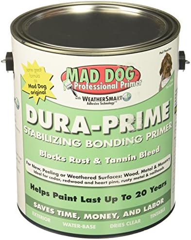 MAD DOG MDP100 Exterior Primer Stops Peeling Rust & Tannin, 1 gallon, Clear