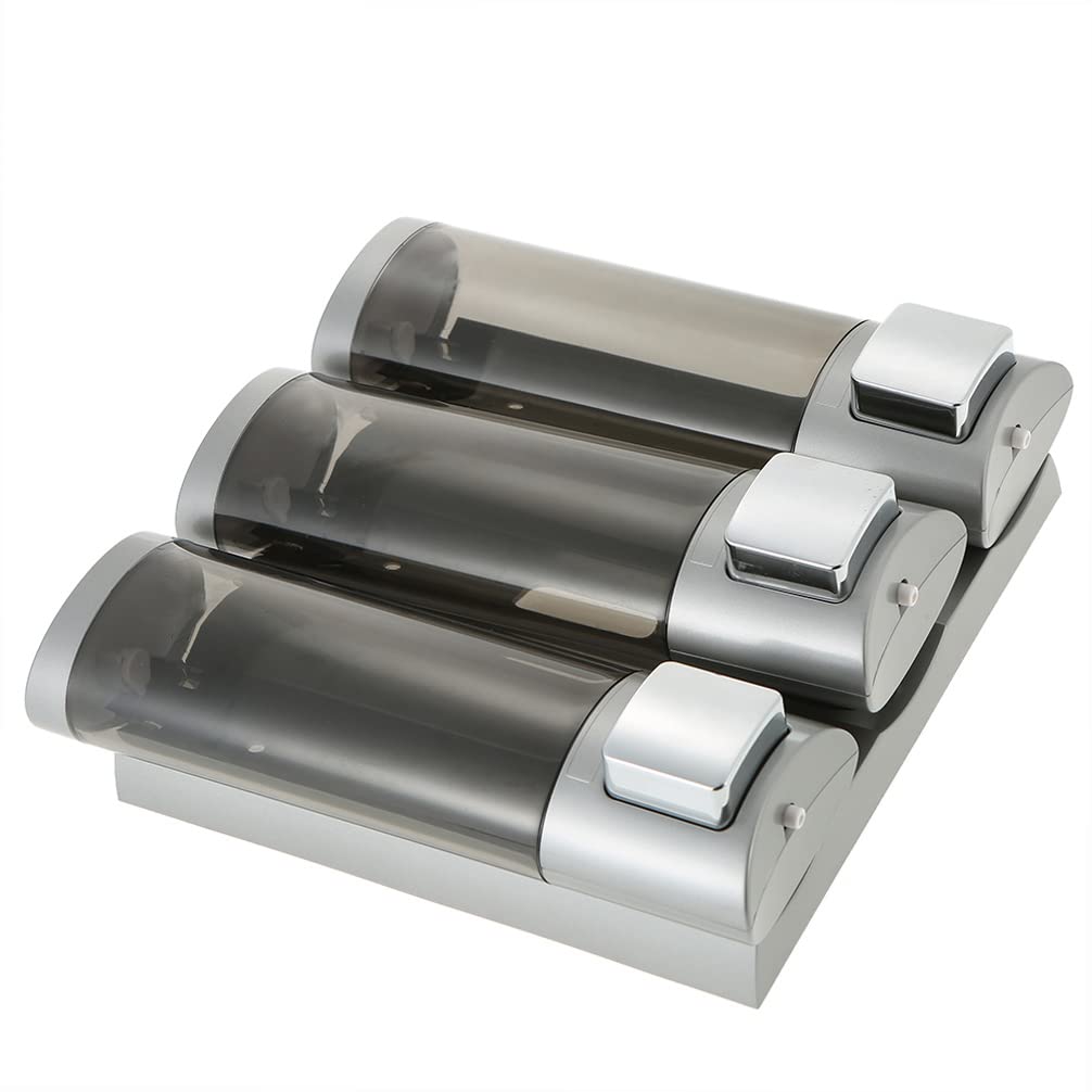 Dispensador de jabón manual de 200 mlx3, caja de champú de pared con tres cámaras, gel de ducha de baño, dispensador de champú líquido para baño, cocina, hotel, restaurante