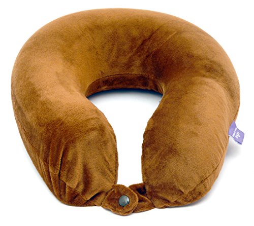 Image of VIAGGI U Shaped Memory Foam Travel Neck Super Soft Orthopedic Cervical Pillows - Brown