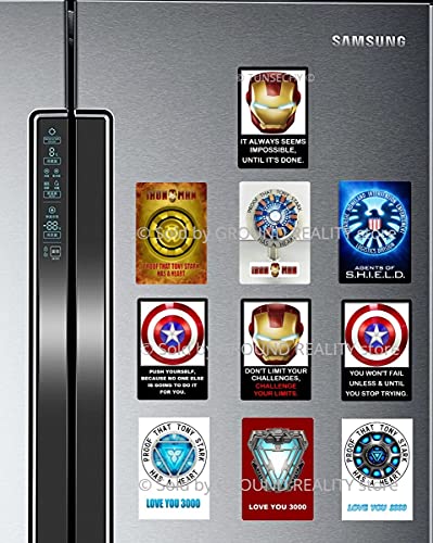 Image of LADY HAWK Iron Man Arc Reactor Poster Motivational and Inspirational Quotes Miniature Picture with magnetic backing. Directly sticks to any Metal Surface. Size 10x7cms Ironman Poster Series (AV46)