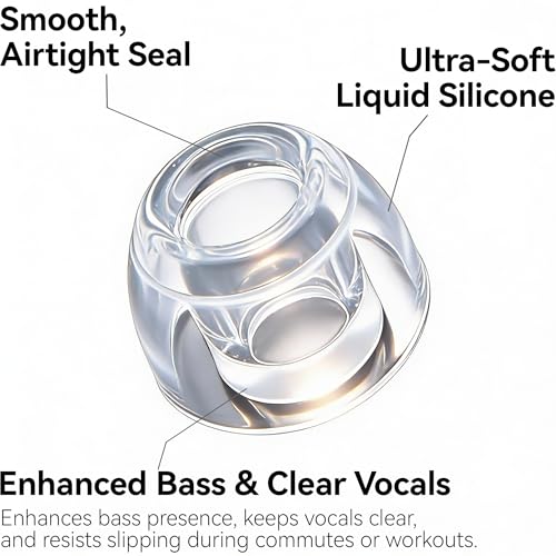 Image of Tipsy IEM Ear Tips Set, 6 Pairs: Liquid Silicone, Skin‑Friendly Silicone, Memory Foam, Fits Tipsy M5 /M3 /M1 /HD6 /HD4 (B-M Size)