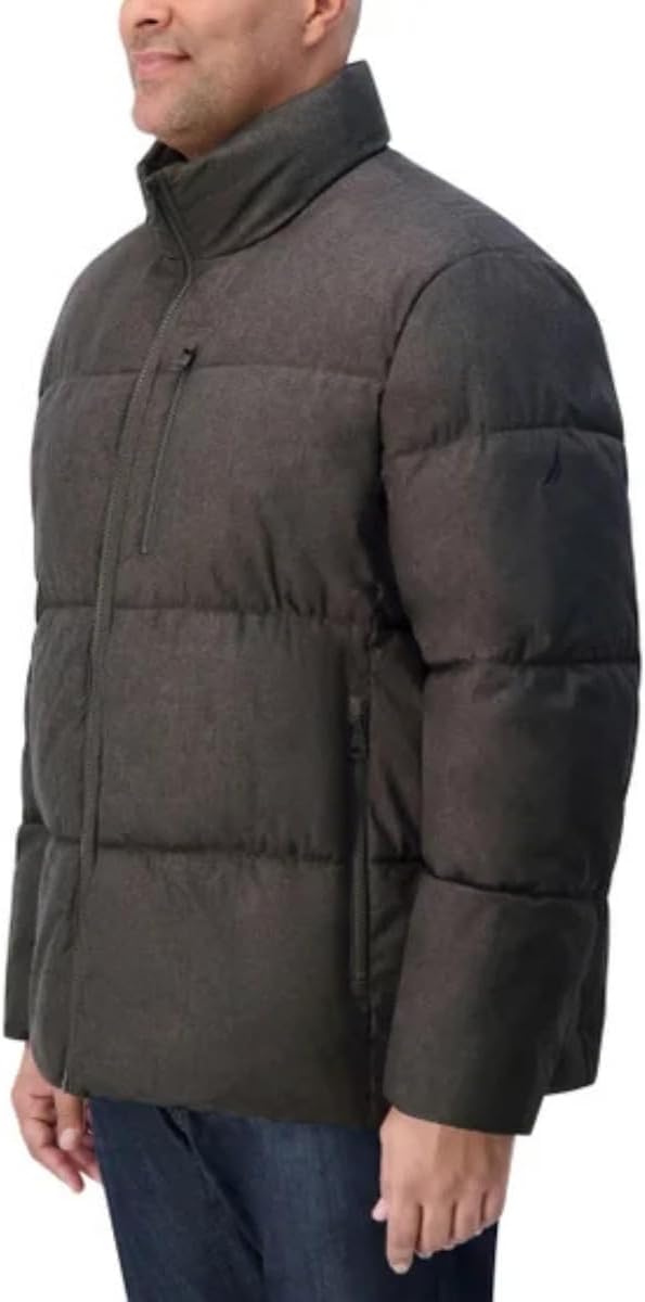 Nautica Men's Lightweight Quilted Puffer Jacket – Full Zip Transitional Outerwear