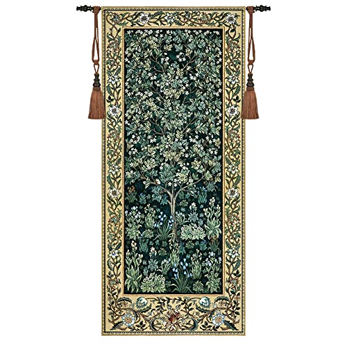 Aubelin Tapestry GREEN William Morris Tree of Life Fine Art