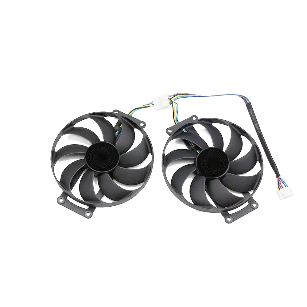 Lot de 2 ventilateurs de carte graphique pour Asus Dual RTX 2070 EVO V2, RTX 1660 EVO, ASUS Dual GeForce RTX 2060 SUPER EVO V2 87 mm