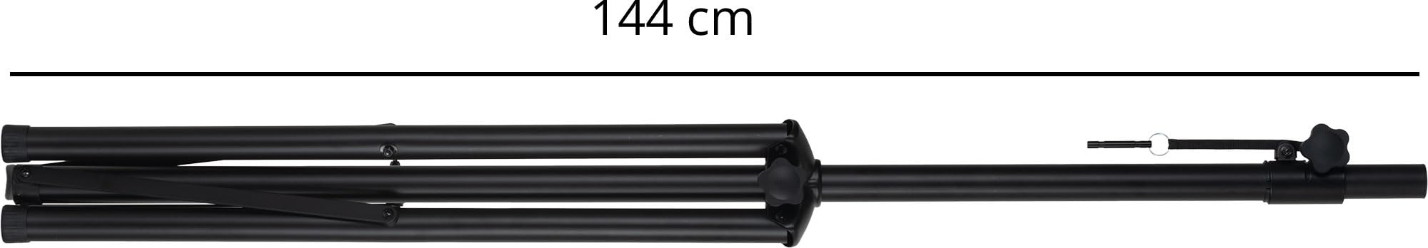 Showlite LS-270S Supporto Per Luci 2,7 m Set Da 2 - Estraibile Facilmente - Portata Massima: 50 kg - Estraibile Da 1,5 A 2,7 m - Diametro Tubo: 35 mm Ø - Materiale: Acciaio - Nero