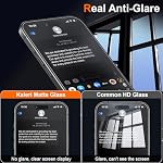 2 Pack Matte Glass Screen Protector for iPhone Air, Anti-Glare Anti-Fingerprint, No Dazzling, 9H Matt Tempered Glass Screen Protection Film, Dynamic Island Compatible