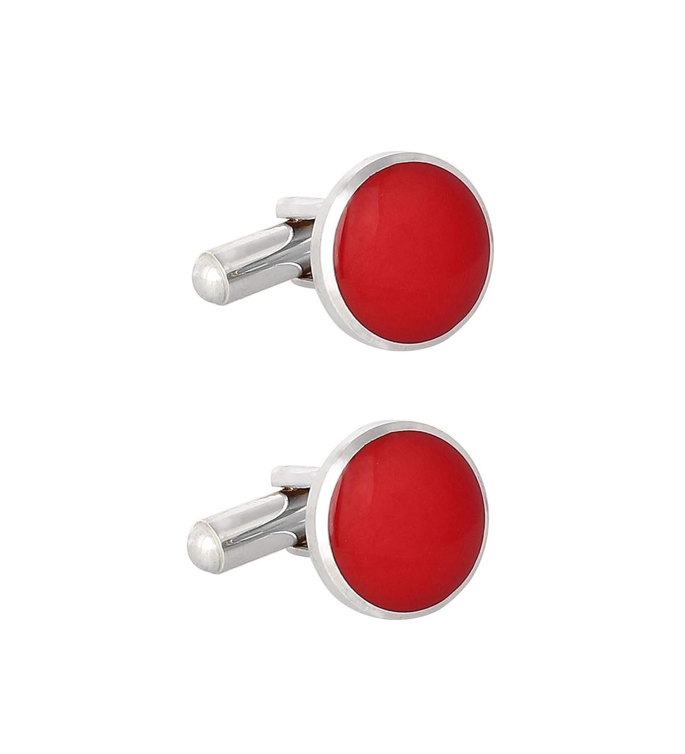fashmade “where fashion is made” Premium Stainless Steel Red Cufflinks for Men with Velvet Pouch | Formal Accessories | Gift for Weddings & Business-picture-11