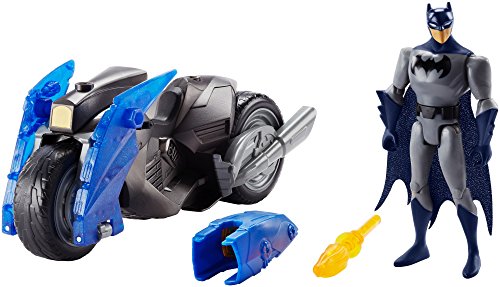 JUSTICE LEAGUE ACTION Flame Blaster BATMAN & BATCYCLE Figure & Vehicle
