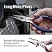 WORKPRO 5-piece Pliers Set (10-Inch Slip Joint, 8-Inch Linesman, 8-Inch Long Nose, 6-Inch Diagonal, 10-Inch Groove Joint) for Basic Home Use