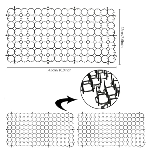 JMIATRY 16 Stück Dornengitter Gegen Katzen, 20 x 40 cm Katzenabwehrmatte, Katzenabwehr Spikes Katzenabwehr Matte für Garten und Außenbereich