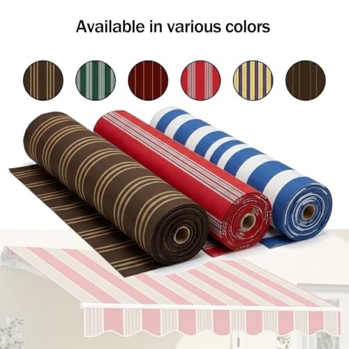 Toile de store banne rétractable PVC 7x3.5m verte pour extérieur - 7