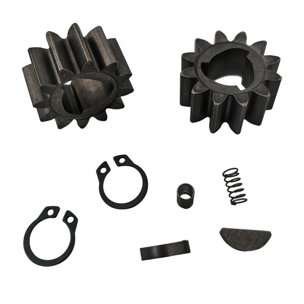 Juego de ruedas de plástico para cortacésped de 8 pulgadas y kit de engranajes de transmisión 12T compatible con la serie HRN216, incluye clips y resortes