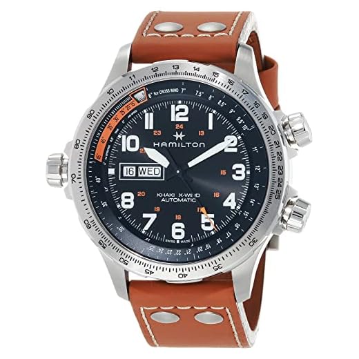 Hamilton H77755533 - Reloj (Reloj de pulsera, Masculino, Acero inoxidable, Negro, Acero inoxidable, Marrón, Zafiro)