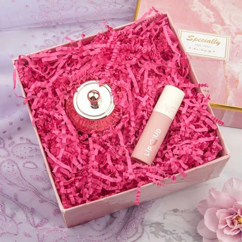 Image of Caleihd Crinkle Cut Paper Shred Filler Gift Cushion Streamer Hot Pink