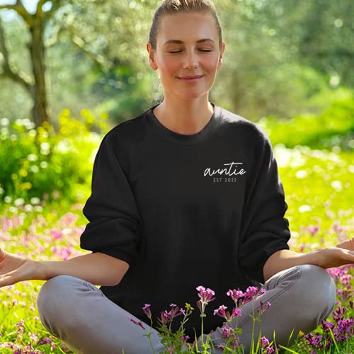 GODMERCH Custom Embroidered Aunt Shirt, Funtie Auntie Sweatshirt For Women, Gifts for Aunt Mothers Day Christmas4