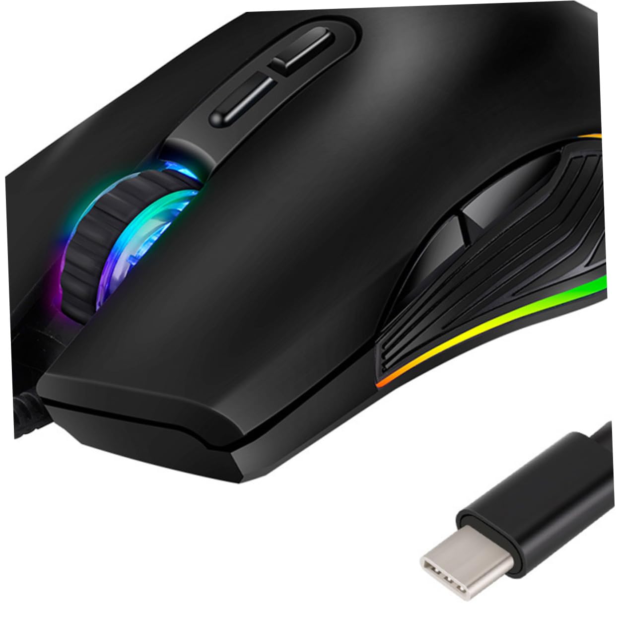 VILLCASE Mouse Gaming Type-c Cablato 7 Tasti Rgb 800/1200/1600/3200dpi